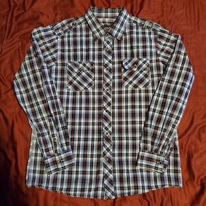 Eighty Eight Men's Casual Plaid Shirt - Black, Blue, Red, Yellow